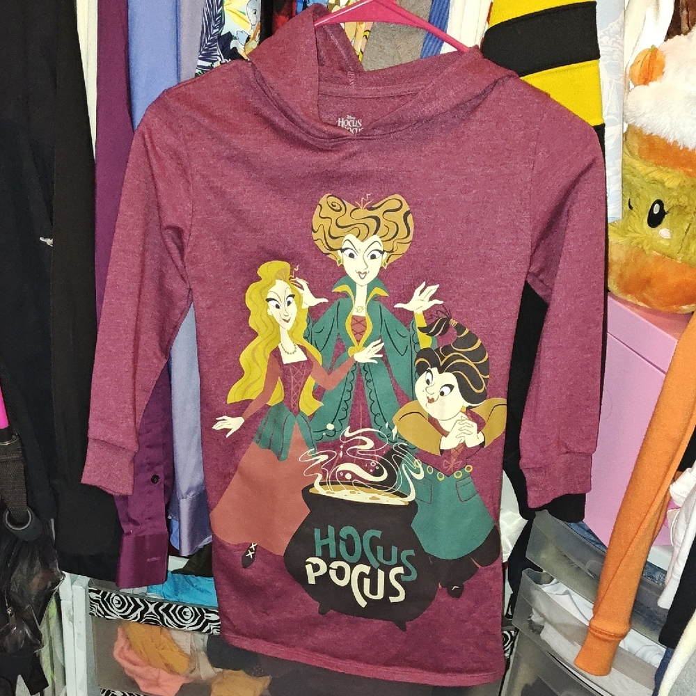 Disney Hocus Pocus Maroon Long Hoodie